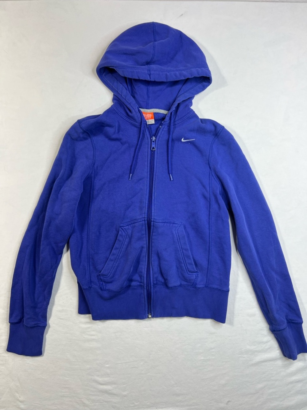 Vintage Y2K Nike Spell Out Full Zip Hoodie Blue Purple The Athletic Dept